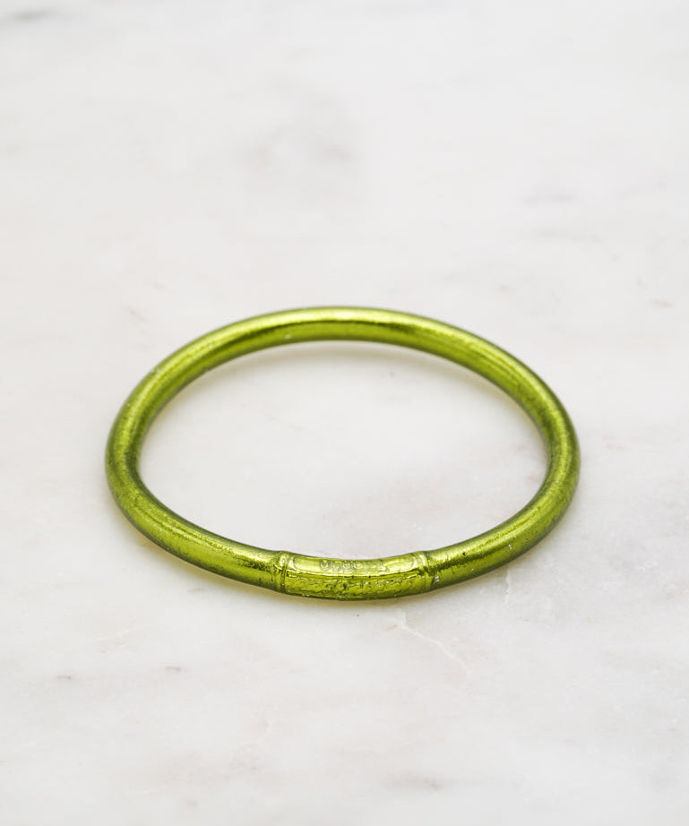 Bracelet Bouddhiste épais - Vert olive + Carte Bonne fête Maman