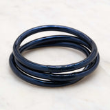 Bracelet Bouddhiste épais - Bleu nuit