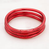 Bracelet Bouddhiste épais - Rouge Foncé