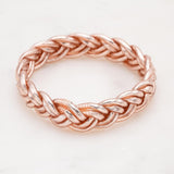 Bracelet Bouddhiste double Tressé - Champagne