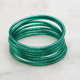 Bracelet Bouddhiste fin - Bleu canard