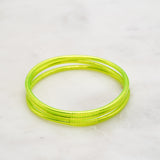 Bracelet Bouddhiste fin - Jaune Lime fluo