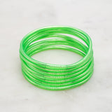 Bracelet Bouddhiste fin - Vert fluo