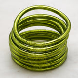 Bracelet Bouddhiste épais - Vert olive