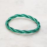 Bracelet Bouddhiste torsadé - Bleu canard