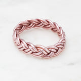 Bracelet Bouddhiste double Tressé - Rose Gold
