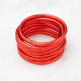 Bracelet Bouddhiste épais - Rouge clair