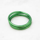 Bracelet Bouddhiste épais - Vert paon