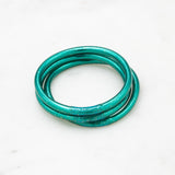 Bracelet Bouddhiste épais - Bleu canard