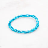 Bracelet Bouddhiste torsadé - Bleu azur
