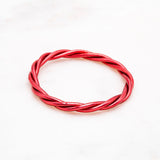 Bracelet Bouddhiste torsadé - Rouge foncé