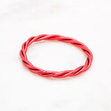 Bracelet Bouddhiste torsadé - Rouge clair