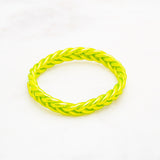 Bracelet Bouddhiste Tressé - Jaune Lime fluo