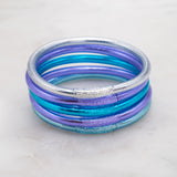 Bracelet Bouddhiste Rainbow Ikita Lot de 5 - Violet