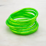 Bracelet Bouddhiste épais - Vert fluo