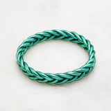 Bracelet Bouddhiste Tressé - Bleu canard