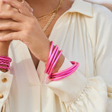 Bracelet Bouddhiste épais - Fuschia