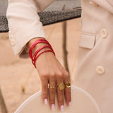 Bracelet Bouddhiste fin - Rouge Clair