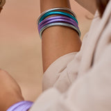 Bracelet Bouddhiste Rainbow Ikita Lot de 5 - Violet