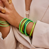 Bracelet Bouddhiste Rainbow Ikita Lot de 5 - Vert