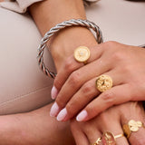 Bracelet Bouddhiste Tressé - Dark silver