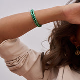 Bracelet Bouddhiste Tressé - Bleu canard