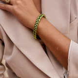 Bracelet Bouddhiste Tressé - Vert olive