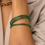 Bracelet Bouddhiste fin - Vert + Carte Bonne Fête maman