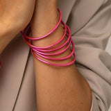 Bracelet Bouddhiste fin - Fuchsia + Carte Bonne Fête maman