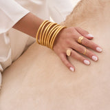 Bracelet Bouddhiste épais - Doré + Carte Bonne fête Maman