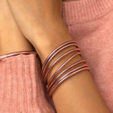 Bracelet Bouddhiste fin - Rose Gold + Carte Bonne Fête maman