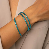 Bracelet Bouddhiste fin - Bleu azur + Carte Bonne Fête maman