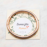 Bracelet Bouddhiste épais - Champagne + Carte Bonne fête Maman