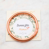 Bracelet Bouddhiste épais - Corail + Carte Bonne fête Maman