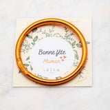 Bracelet Bouddhiste épais - Dark cooper + Carte Bonne fête Maman