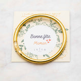 Bracelet Bouddhiste épais - Doré + Carte Bonne fête Maman