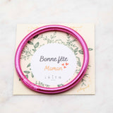 Bracelet Bouddhiste épais - Fuschia + Carte Bonne fête Maman