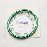 Bracelet Bouddhiste épais - Vert + Carte Bonne fête Maman