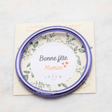 Bracelet Bouddhiste épais - Violet + Carte Bonne fête Maman