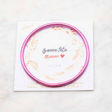 Bracelet Bouddhiste fin - Fuchsia + Carte Bonne Fête maman