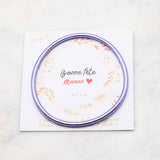 Bracelet Bouddhiste fin - Violet + Carte Bonne Fête maman