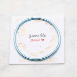 Bracelet Bouddhiste fin - bleu ciel + Carte Bonne Fête maman