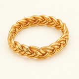 Bracelet Bouddhiste double Tressé  - Doré