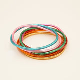 Bracelet Bouddhiste Ikita Rainbow - Lot de 7 joncs fins