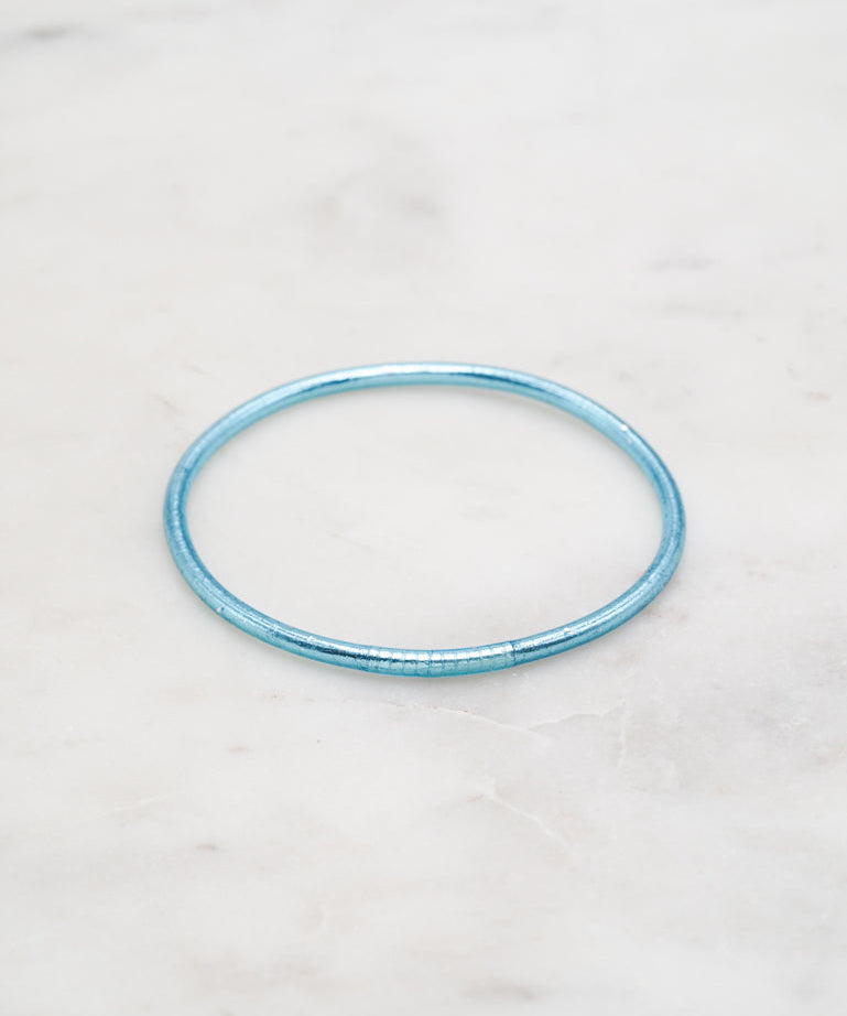 Bracelet Bouddhiste fin - bleu ciel + Carte Bonne Fête maman