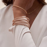 Bracelet Bouddhiste fin - Champagne + Carte Bonne Fête maman