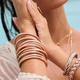 Bracelet Bouddhiste épais - Champagne + Carte Bonne fête Maman