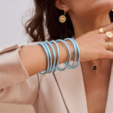 Bracelet Bouddhiste épais - Bleu ciel + Carte Bonne fête Maman