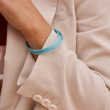 Bracelet Bouddhiste fin - bleu ciel + Carte Bonne Fête maman