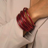 Bracelet Bouddhiste épais - Rouge Foncé